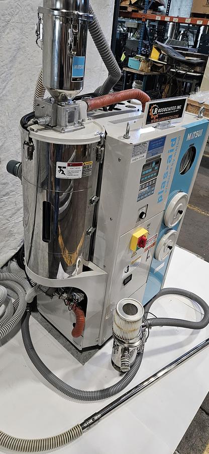 Used MATSUI MJ3-15-U HIGH TEMPERATURE DESICCANT RESIN DRYER – STAINLESS STEEL DRYING HOPPER – HOPPER LOADER – 230V / 3 PHASE – EXCELLENT CONDITION