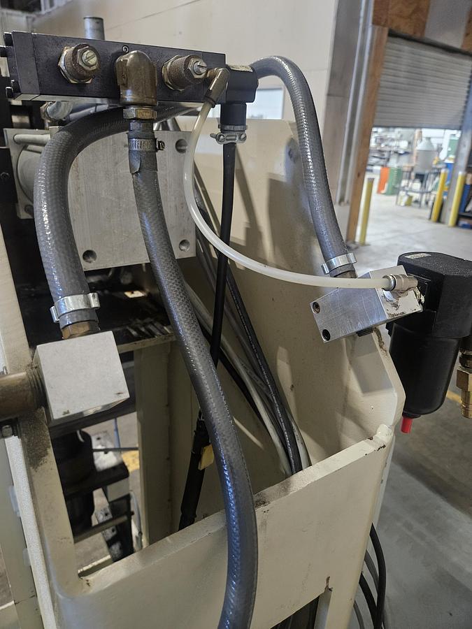 Used KF8500W LINEAR WEDGE AIR-OPERATED HOT STAMPING MACHINE PRESS... TESTED & RUNNING EXCELLENT 220V 1 Phase 