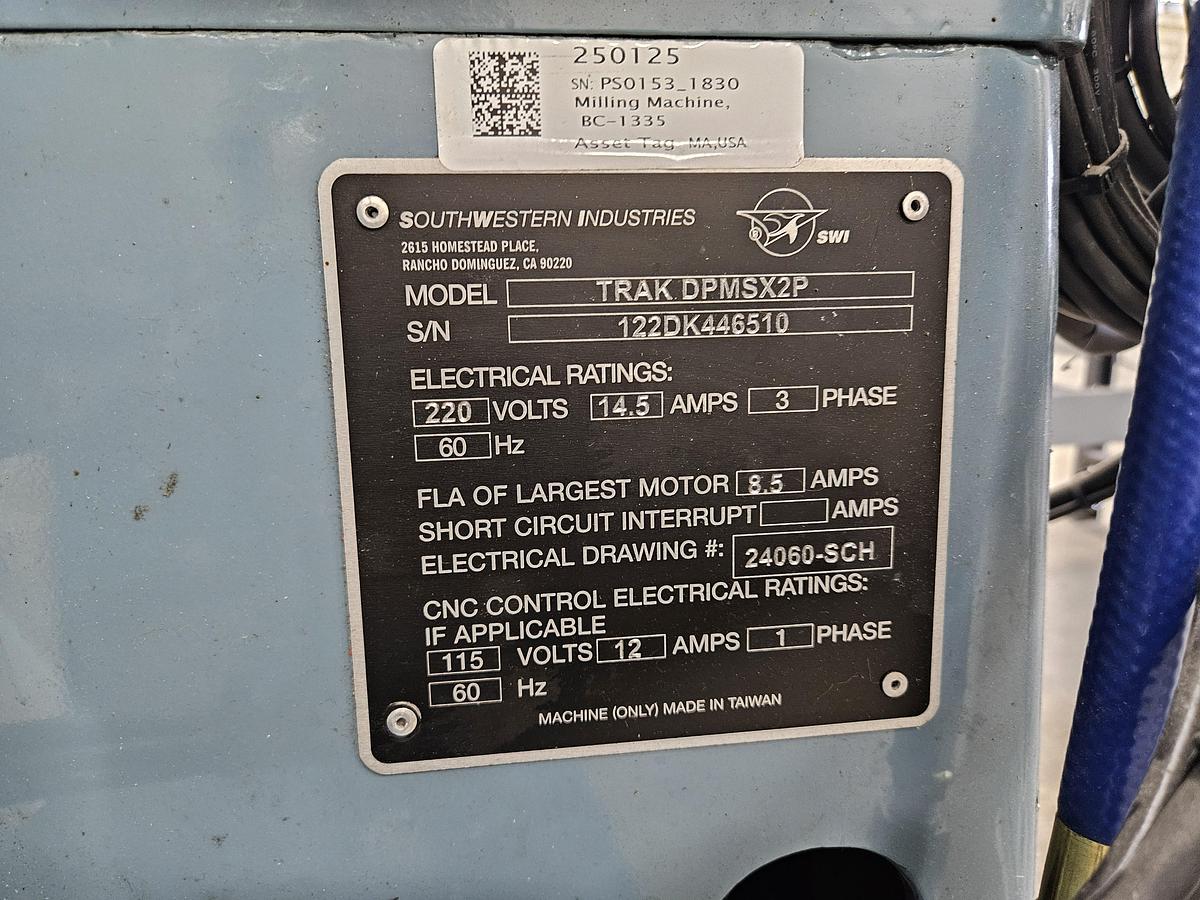 Used 2012 SOUTHWESTERN INDUSTRIES TRAK TRAK DPM SX2P