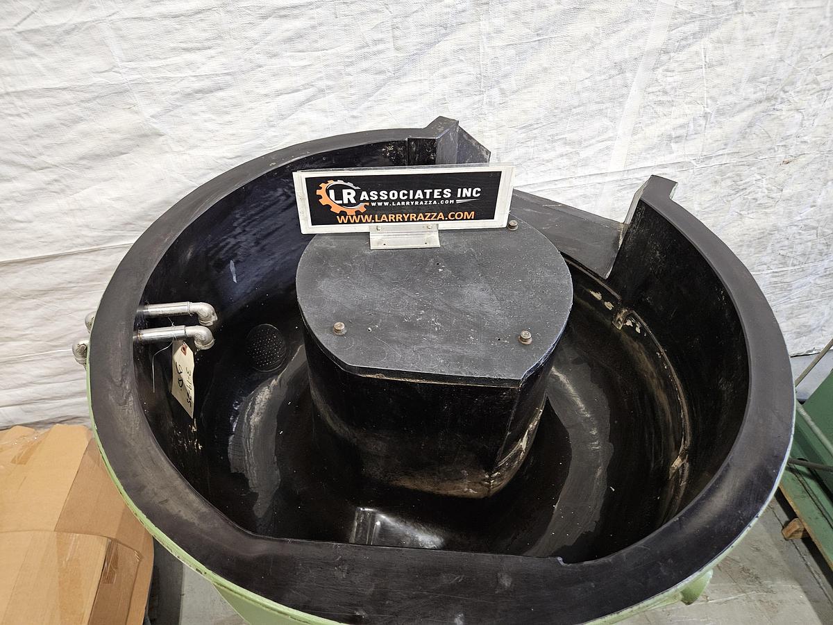 Used RÖSLER R125 EC RUBBER-LINED VIBRATORY FINISHING MACHINE – APPROX. 3 CU. FT. WORKING CAPACITY – 460V 3 PHASE – MADE IN GERMANY – TESTED