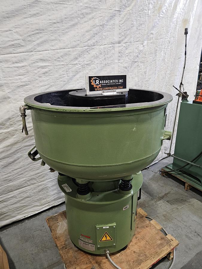 Used RÖSLER R125 EC RUBBER-LINED VIBRATORY FINISHING MACHINE – APPROX. 3 CU. FT. WORKING CAPACITY – 460V 3 PHASE – MADE IN GERMANY – TESTED