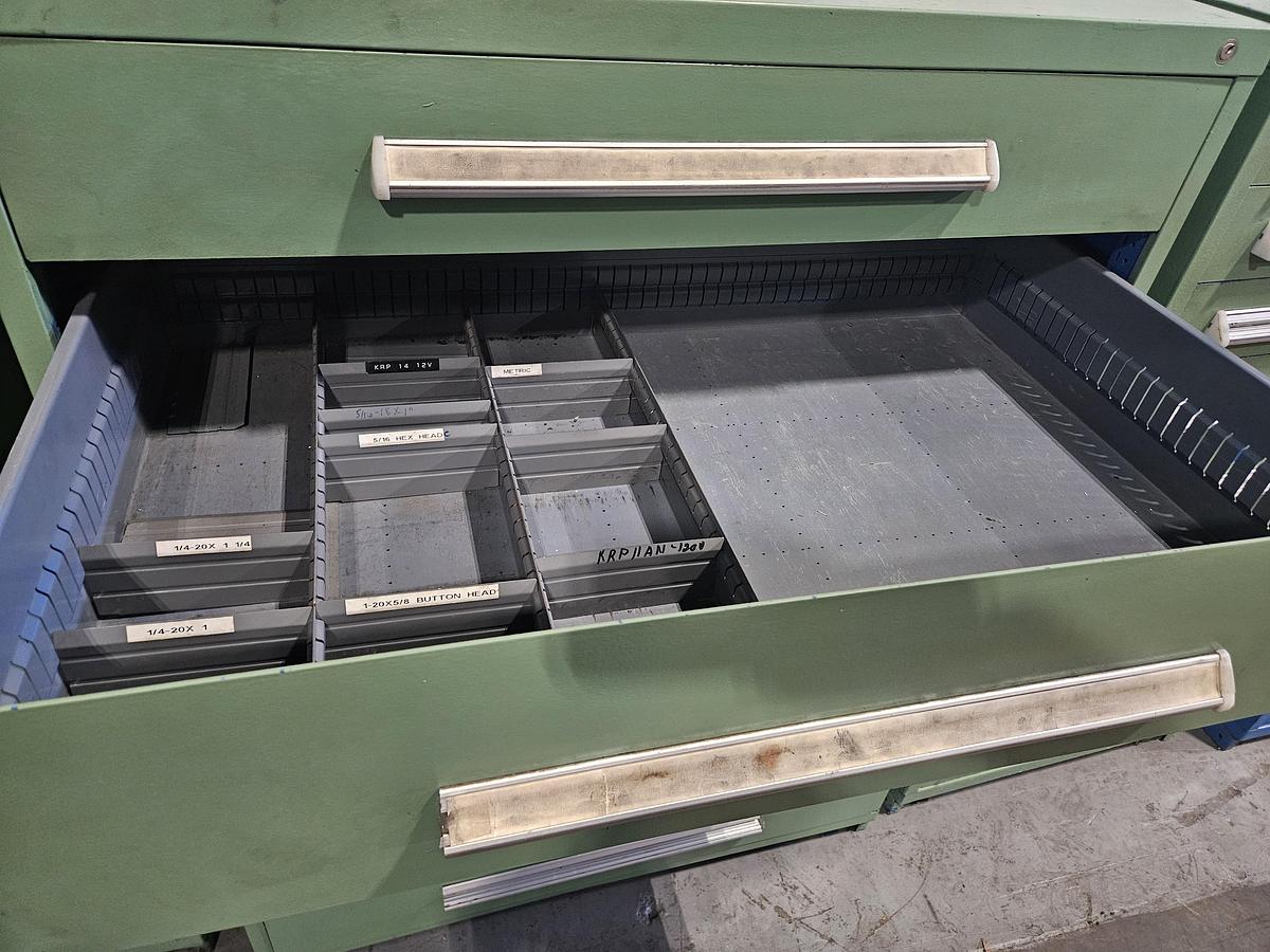 Used STANLEY VIDMAR 40" x 25" HEAVY-DUTY MODULAR STORAGE CABINET – 6 DRAWERS – INDUSTRIAL TOOLROOM – EXCELLENT CONDITION