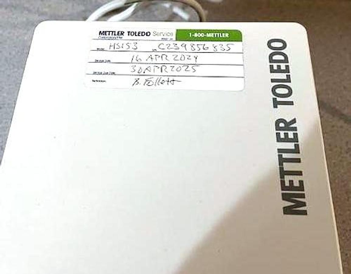 Used Mettler Toledo Halogen Moisture Analyzer HS153
