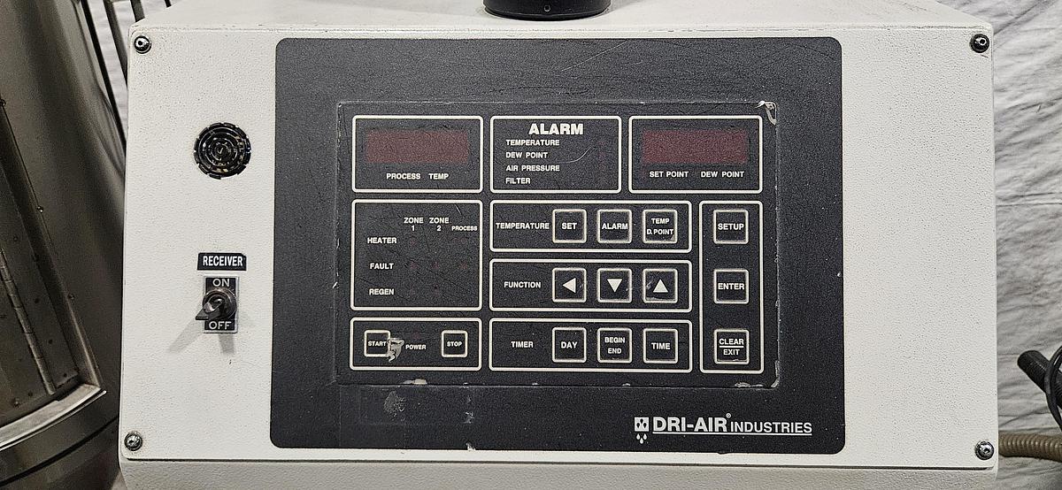 Used DRI-AIR HPD-2 HIGH TEMPERATURE DESICCANT RESIN DRYER – 60 LB STAINLESS HOPPER – ADVANCED DIGITAL CONTROL – 480V – TESTED & RUNNING