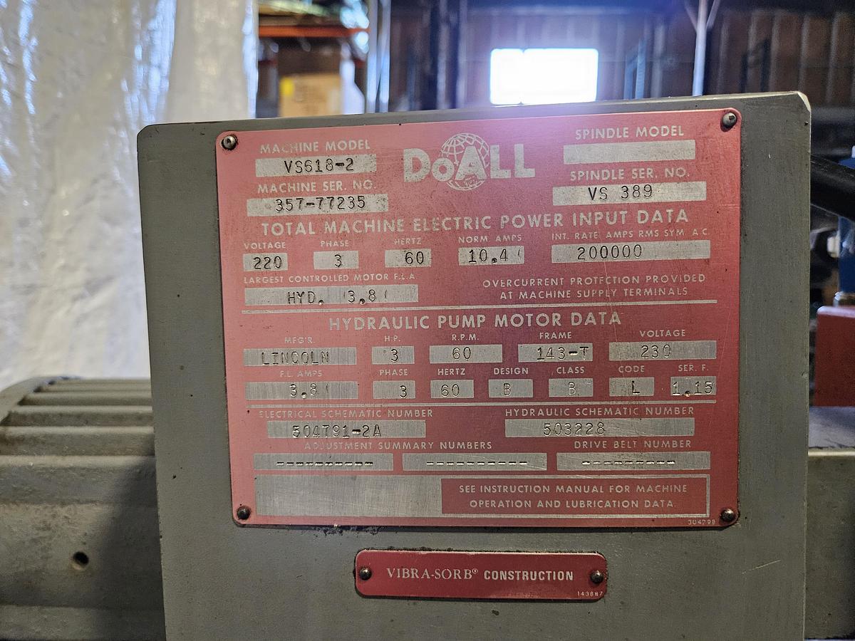 Used DoAll 6x18 Automatic Surface Grinder w/ Magnetic Chuck – Precision Machine Tool