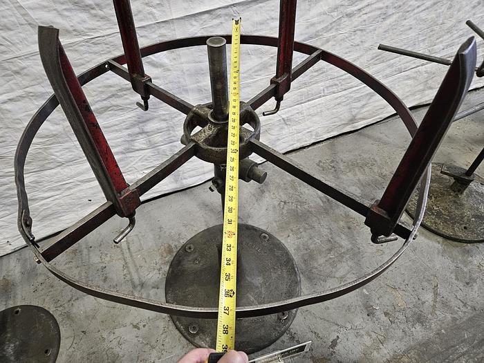 Used Littell 38 Inch Reel Payoff for feeding metal stock to power punch press