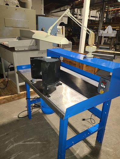 Used Custom Lapping Machine Center with Variable Speed Frequency Drive Complete with Table, Hood & Work Light