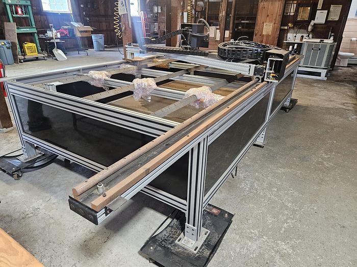 Used Micro Edge Retro System 5x10 Plasma Cutting Machine with Power Max 1650 G3 Series Fast Steel Cutting