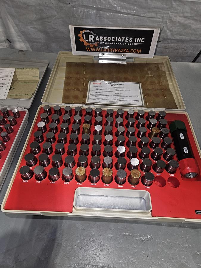 Used SPI / SWISS PRECISION INSTRUMENTS CLASS ZZ PIN GAGE SET – METRIC MINUS – M5 SERIES – GO / NO-GO HANDLE – CERTIFIED – EXCELLENT CONDITION