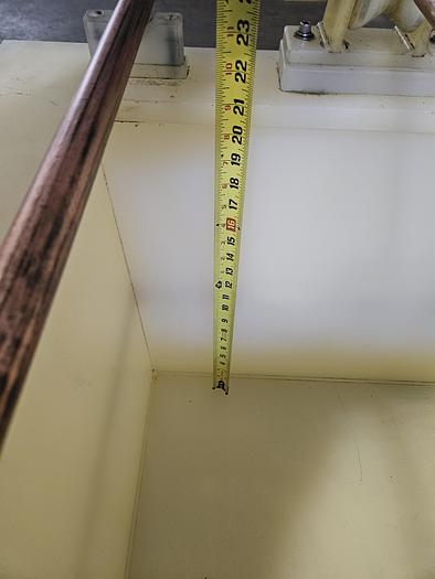 Used Poly Plating Tank with Copper Bars and Agitation Motor 64 inch long x 33 wide x 21 deep