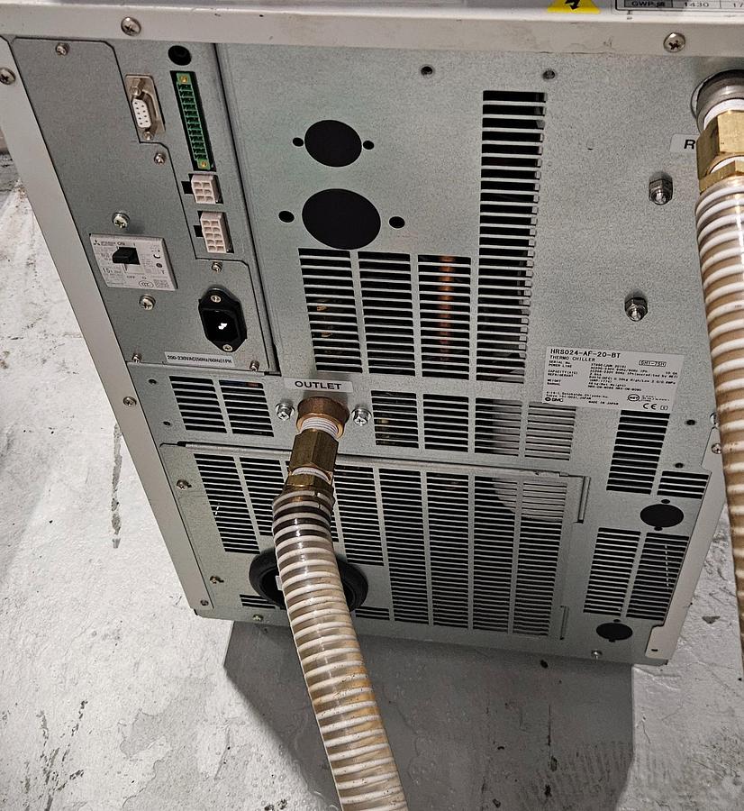 Used SMC HRS024-AF-20-BT THERMO CHILLER – 2.5 kW COOLING CAPACITY – 208-230V SINGLE PHASE – 2019 – MADE IN JAPAN – TESTED