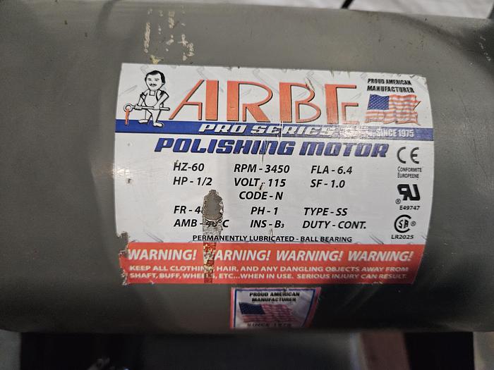 Used Double Head Polishing Buffing Machine with Built-in Dust Collector 110V 