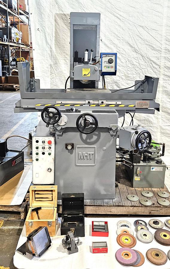 Used MITSUI MSG-250-2A AUTOMATIC PRECISION SURFACE GRINDER – 8" × 18" WALKER ELECTRIC MAGNETIC CHUCK – AUTO DOWNFEED – HYDRAULIC TABLE – WALKER SINE PLATE – GRIND-ALL NO. 1 – TOOLING PACKAGE – COOLANT – 220V 3 PH – TESTED & RUNNING EXCELLENT