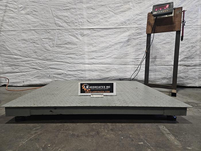 Used Digiweigh 10,000 Lb Digital Floor Pallet Scale 48 Inch Lb or KG