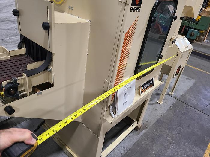 Used Empire Automatic Inline Conveyer Sand Blasting Machine Complete System Model # IL 885