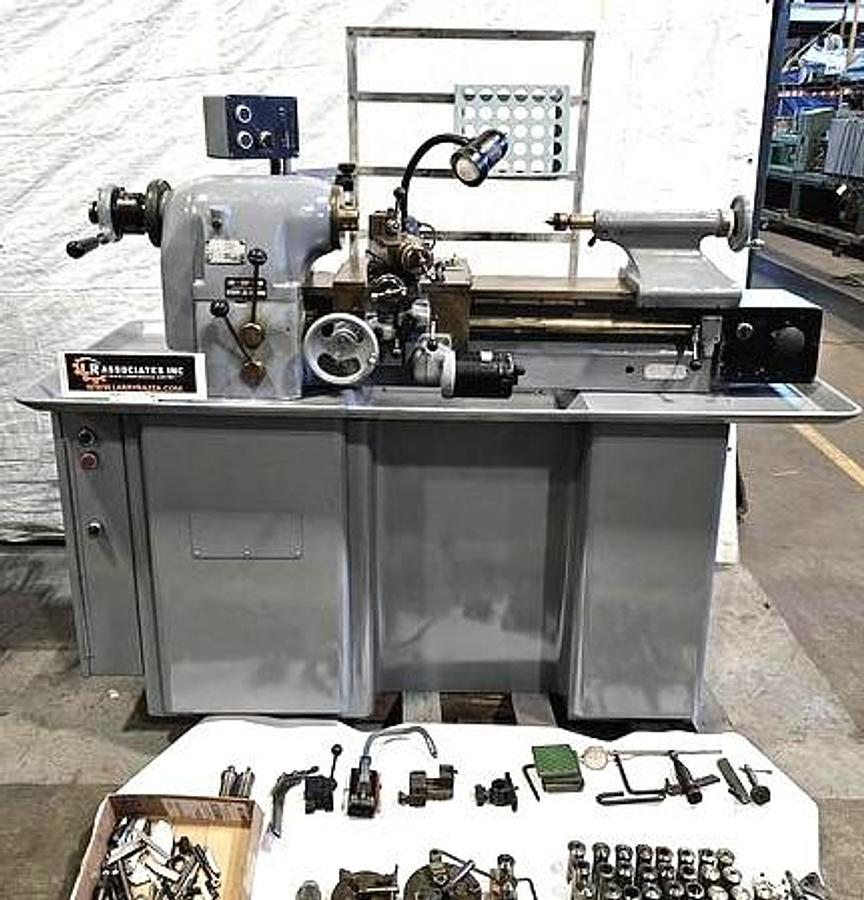 Used HARDINGE TFB TOOLROOM LATHE – ELECTRIC CARRIAGE DRIVE – 60+ COLLETS – COOLANT – TRANSFORMERS – FULL TOOLING PACKAGE
