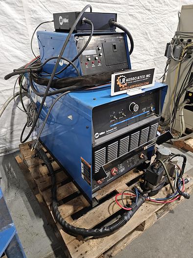 Used Miller Delta Weld 452 CV DC Welding Power Source with Miller Robotic Interface Microprocessor Weld Controller Cool mate 4 & Gun w/ Feeder... formerly on a Robot Welder