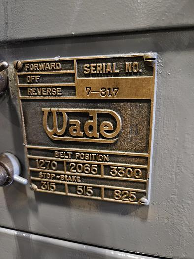 Used Wade American Made Dove Tail Turret Metal Lathe with Tooling RARE!