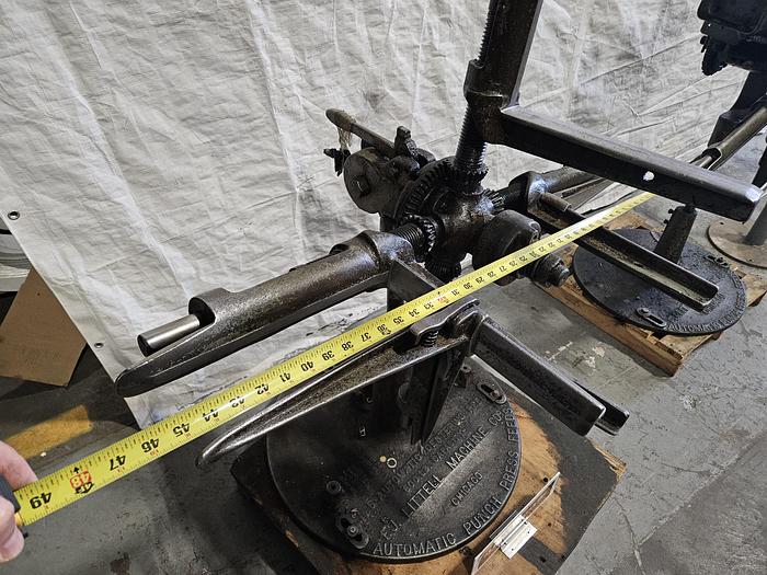 Used Littell 45 Inch Reel Payoff for feeding metal stock to power punch press