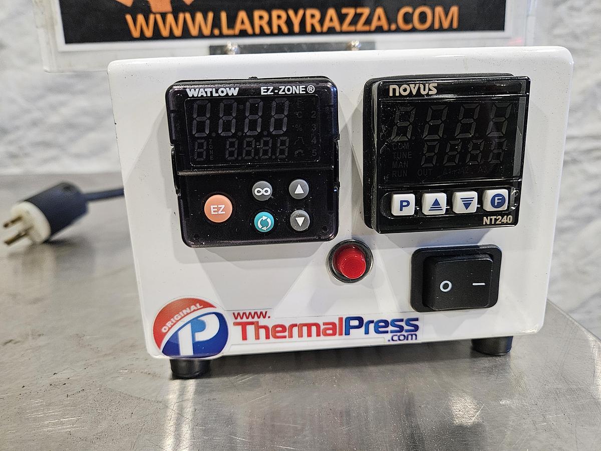 Used THERMALPRESS MANUALPRESS BENCH-TOP HEAT SEALING / HOT STAMPING PRESS – DIGITAL CONTROLS – STAINLESS – EXCELLENT CONDITION