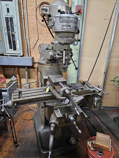 Used Bridgeport Milling Machine 36 inch Table Vise & Power Feed