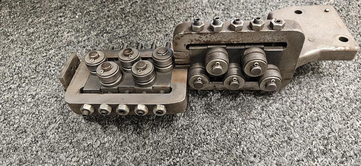 Used Wire Stock Straightener Multi Roll 90 degree transition 2 Plane Brass Steel Silver