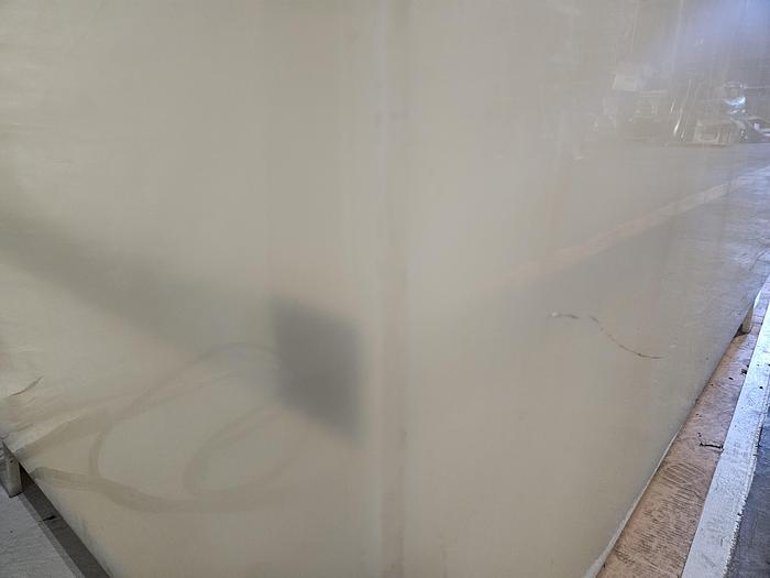 Used Poly Plating Tank with Copper Bars and Agitation Motor 64 inch long x 33 wide x 21 deep