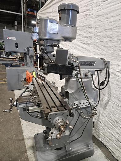 Used 2 HP Vari-Speed Bridgeport Milling Machine with Mitutoyo DRO Power Feed 230V 3 Phase