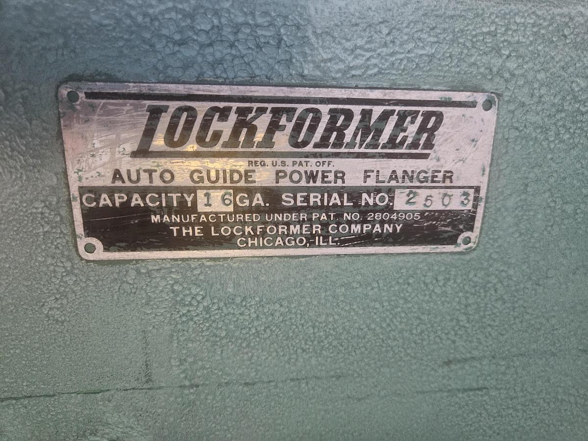Used Lock Former Auto Guide Power Flanger Edger 16 Gauge Capacity 110V