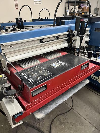 Refurbished Reconditioned M&R Gauntlet II 8 Color 10 Station Screen Printer with Flash Dryer... in Excellent Condition!