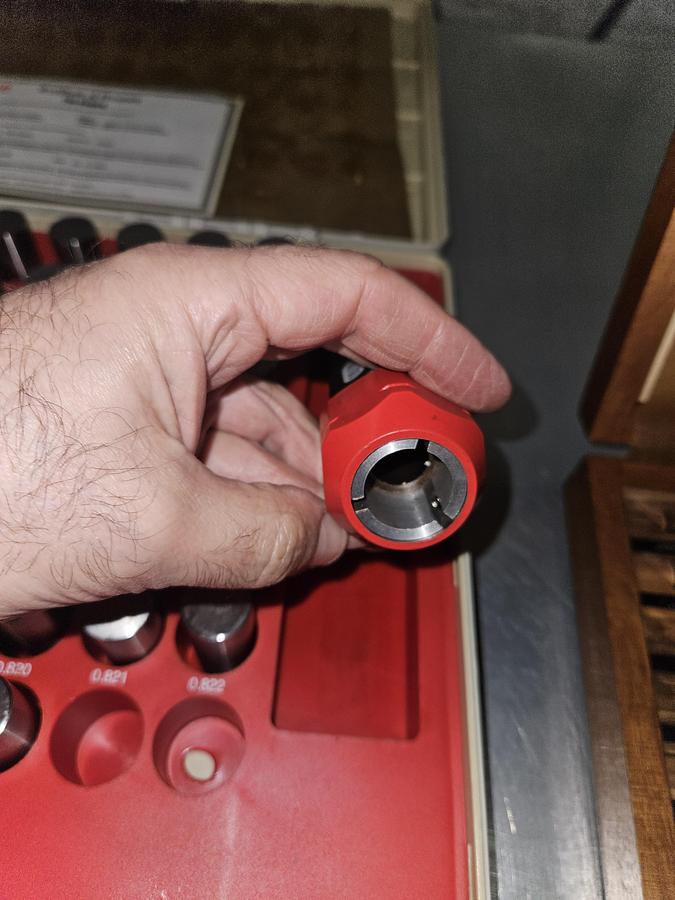 Used SPI / SWISS PRECISION INSTRUMENTS CLASS ZZ PIN GAGE SET – METRIC MINUS – M5 SERIES – GO / NO-GO HANDLE – CERTIFIED – EXCELLENT CONDITION