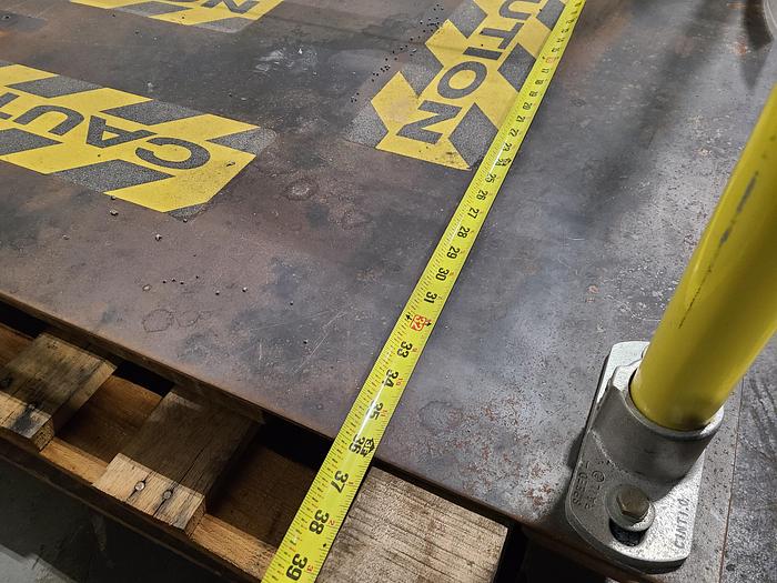 Used Gated Platform Ladder for Elevated Work Area