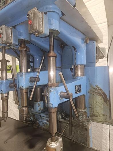 Used Buffalo Forge Quad Drill Press with Emrick Tapping Head 220V 3 Phase Drilling Tapping Machine