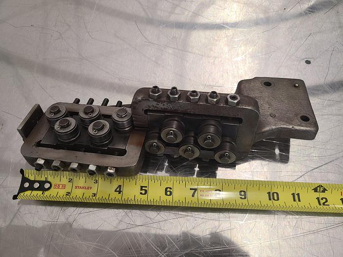 Used Wire Stock Straightener Multi Roll 90 degree transition 2 Plane Brass Steel Silver