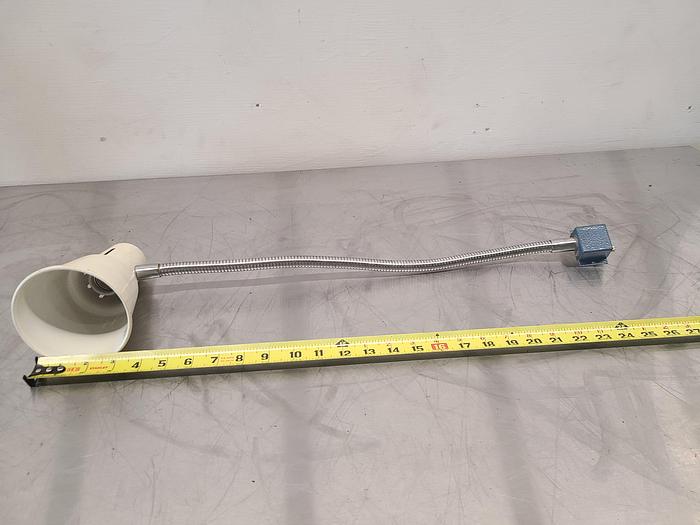 Used 24 Inch Goose Neck Work Light Industrial Steam Punk {amp Machine Articulating 110V