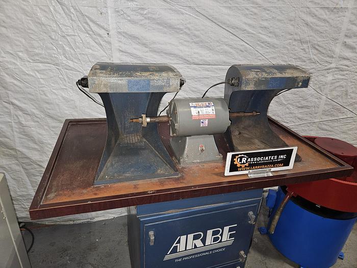 Used Double Head Polishing Buffing Machine with Built-in Dust Collector 110V 