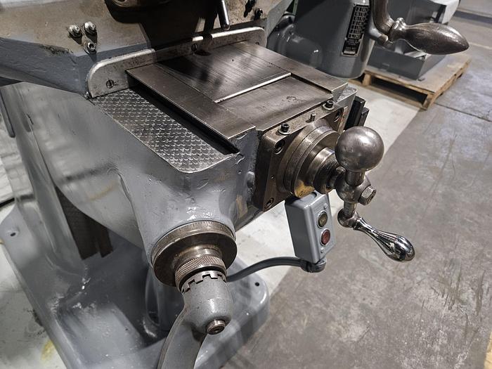 Used Bridgeport Mill 1 HP 36 inch Table DRO Power Feed Collets Chrome Ways 6 inch Vise