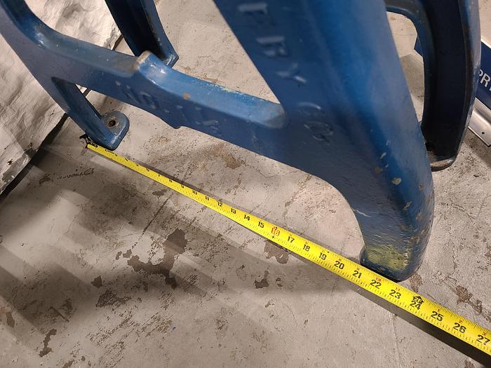 Used Cast Iron Vintage Steel Legs Steam Punk original 1940 Era Made in the USA 2 in a set