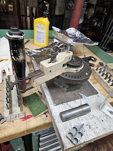 Used Lista Cabinet Tool Storage with Wood Top with DIACRO BENDING MACHINE