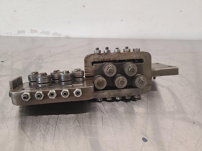 Used Wire Stock Straightener Multi Roll 90 degree transition 2 Plane Brass Steel Silver