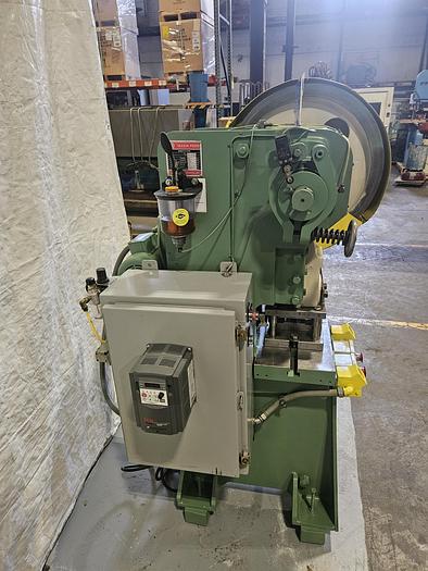 Used 10 Ton Mechanical Punch Press with 3" Rapid Air Feed Stamping Brass Steel Automatic or Single Operation... Excellent Condition!
