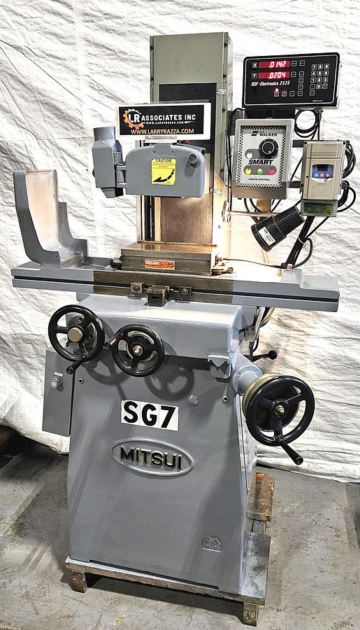 Used MITSUI MSG-200MH 6" x 12" PRECISION SURFACE GRINDER – WALKER SMART ELECTRIC CHUCK – DRO – VFD – BIJUR LUBRICATION – WORK LIGHT