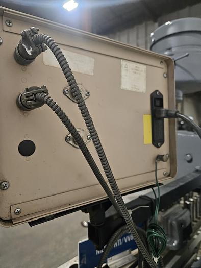 Used Bridgeport Mill 1 HP 36 inch Table DRO Power Feed Collets Chrome Ways 6 inch Vise