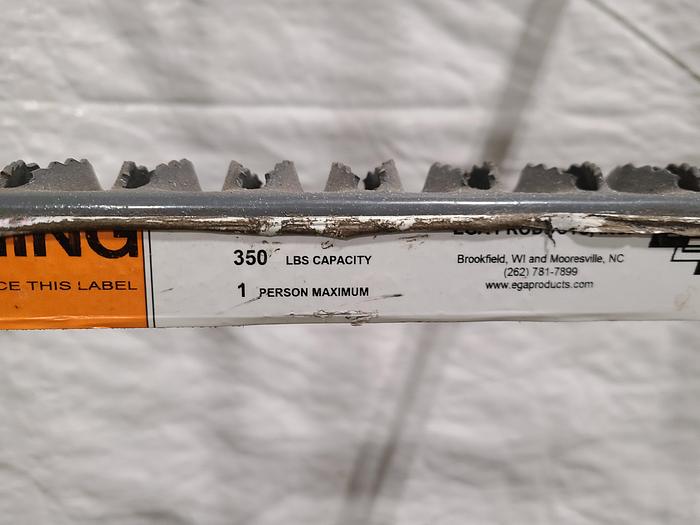 Used Gated Platform Ladder for Elevated Work Area