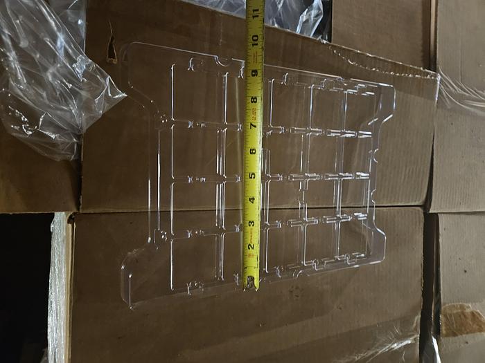 Used Vacuum Formed Trays Clear Plastic 20 Cavity 9 1/2" x 13"  (2" x 2" size per cavity) 31,000 Trays