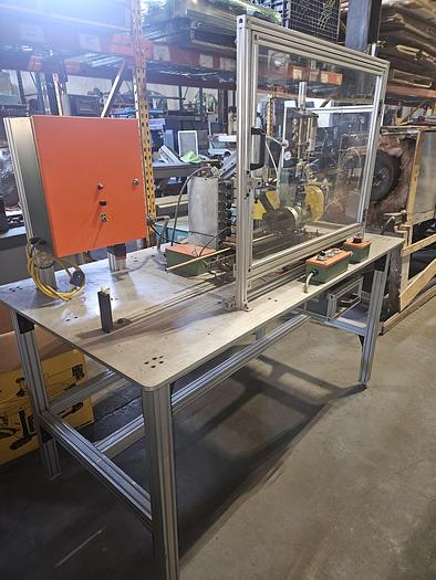 Used Automatic Tube or Rod Cutting Sawing Machine Feed & Cut Continuously cuts length