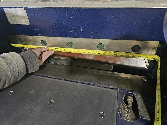 Used Hydraulic 24" Metal Shear Cut 1/4" Brass or Copper Plate