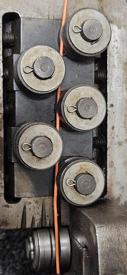 Used Wire Stock Straightener Multi Roll 90 degree transition 2 Plane Brass Steel Silver