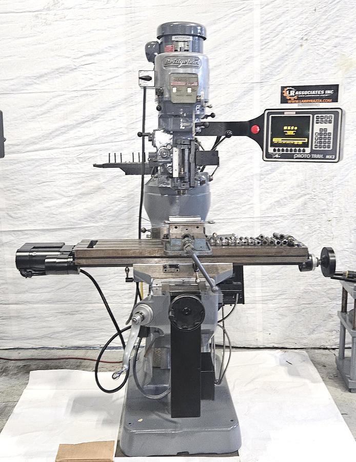 Used BRIDGEPORT SERIES I 2HP VERTICAL MILL – PROTOTRAK MX2 2-AXIS CNC / CONVERSATIONAL CONTROL – POWER FEED – VISE – COLLETS – 480V 3 PHASE – RUNNING