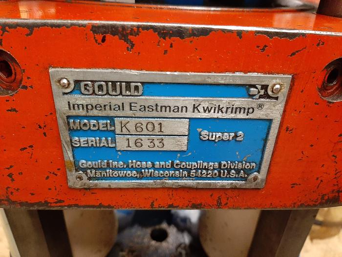 Used Eastman Kwikrimp K601 Hose Crimper for Sale at Oak Bay Marketing